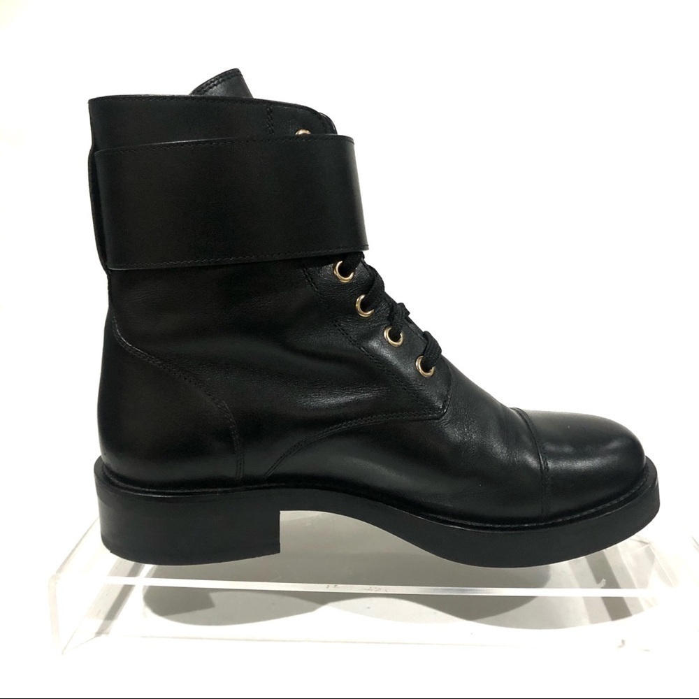 Authentic Louis Vuitton Wonderland Leather Moto Combat Military Boots Booties 7 - Picture 7 of 15